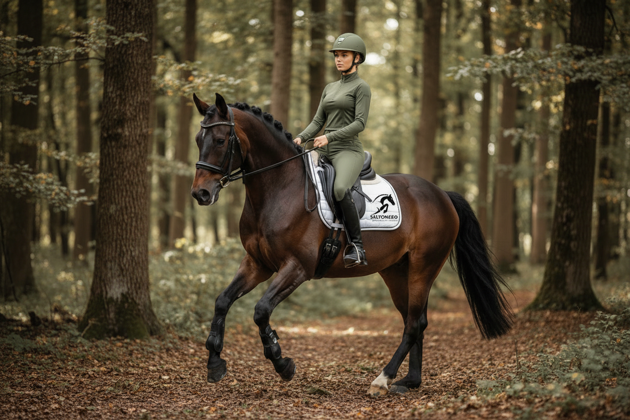 Lovaglás Saltonero ruházatban